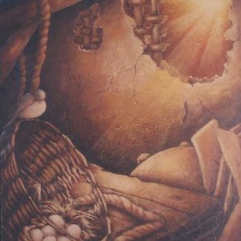 Картина под названием "Eclosion" - Duckens Domersan, Подлинное произведение искусства, Масло