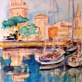 Peinture intitulée "La Rochelle" par Jacqueline Mias Domenech, Œuvre d'art originale