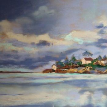 Peinture intitulée "Entre ciel et mer" par Jacqueline Mias Domenech, Œuvre d'art originale