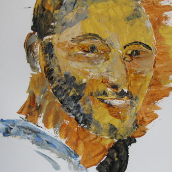 Peinture intitulée "portrait-acrylique-…" par Bertrand Domin, Œuvre d'art originale, Acrylique