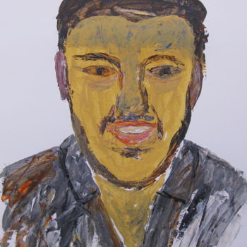 Pittura intitolato "portrait-acrylique-…" da Bertrand Domin, Opera d'arte originale, Acrilico