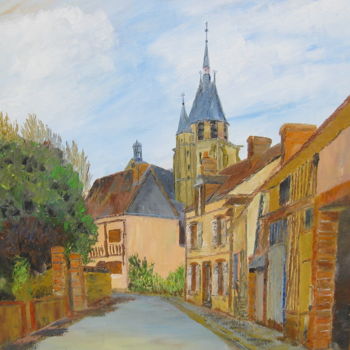 Pintura titulada "avril-18-rue-des-la…" por Bertrand Domin, Obra de arte original