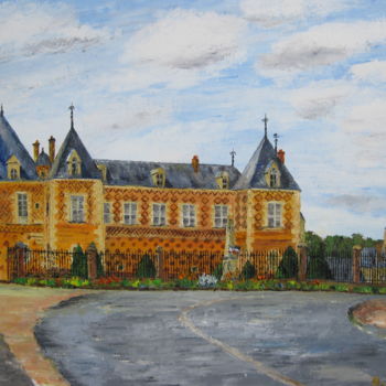 Pintura titulada "chateau-de-Frazé-dé…" por Bertrand Domin, Obra de arte original, Oleo
