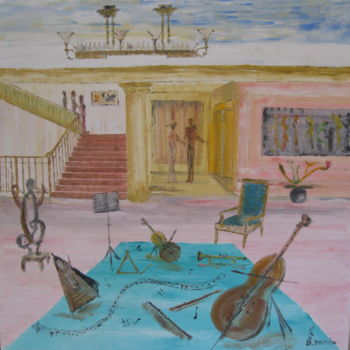 Painting titled "danse-musicale-2002" by Bertrand Domin, Original Artwork, Oil