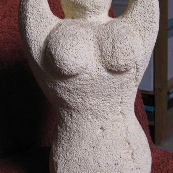 Sculptuur getiteld "retrouvailles-2009" door Bertrand Domin, Origineel Kunstwerk, Gips