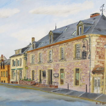 Painting titled "Auberge-de-l-abbaye…" by Bertrand Domin, Original Artwork, Oil