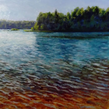 Картина под названием "Вода Медного озера" - Андрей Лукоянов, Подлинное произведение искусства, Масло