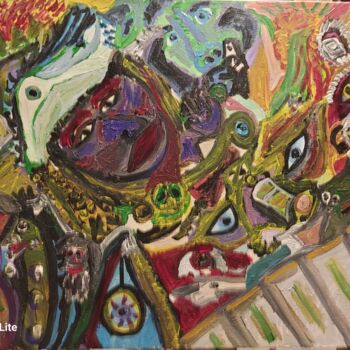 Pintura titulada "El tiempo en su med…" por Dalca, Obra de arte original, Acrílico Montado en Bastidor de camilla de madera