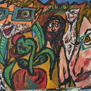Pintura titulada "Canas en mis jóvene…" por Dalca, Obra de arte original, Acrílico Montado en Bastidor de camilla de madera