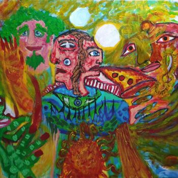 Картина под названием "Canto de color vist…" - Dalca, Подлинное произведение искусства, Акрил Установлен на Деревянная рама…