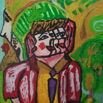 Pintura titulada "Rueda de vida en la…" por Dalca, Obra de arte original, Acrílico Montado en Bastidor de camilla de madera