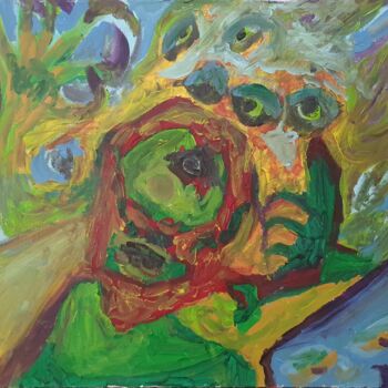 Pintura titulada "Van gogh observado" por Dalca, Obra de arte original, Acrílico Montado en Bastidor de camilla de madera