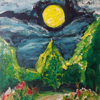 Peinture intitulée "Noche de luz" par Dalca, Œuvre d'art originale, Acrylique Monté sur Châssis en bois