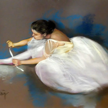 Malarstwo zatytułowany „White Bailarina sen…” autorstwa Domingo Alvarez, Oryginalna praca
