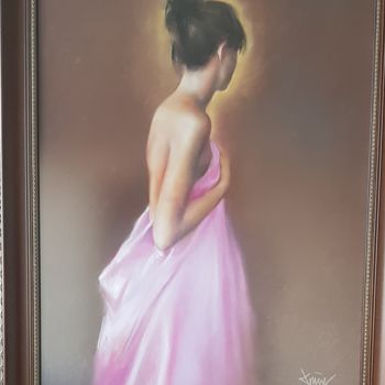 Painting titled "Bailarina en sarron…" by Domingo Alvarez, Original Artwork