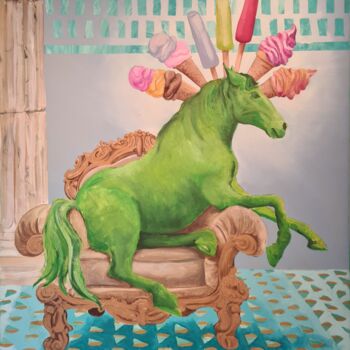 Картина под названием "Sweet Touth" - Dominic Virtosu, Подлинное произведение искусства, Масло Установлен на Деревянная рама…