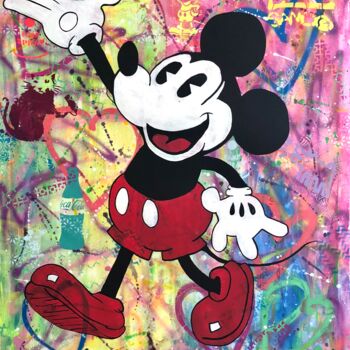 Painting titled "Mickey" by Dominik Brunner (Robert Winter), Original Artwork, Acrylic