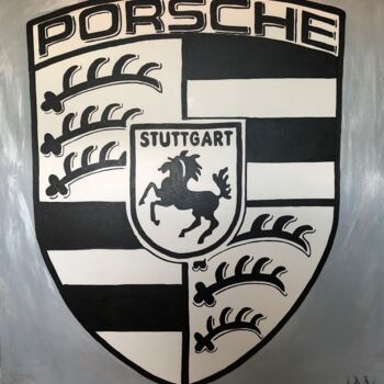 Painting titled "Porsche" by Dominik Brunner (Robert Winter), Original Artwork, Acrylic