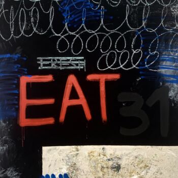 Ζωγραφική με τίτλο "EAT" από Dominik Robert Brunner, Αυθεντικά έργα τέχνης, Ακρυλικό