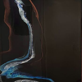 Pittura intitolato "#1" da Dominik Rutz, Opera d'arte originale, Resina Montato su Telaio per barella in legno