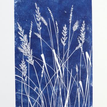 Gravures & estampes intitulée "Les herbes d'hiver" par Dominika Lehocka, Œuvre d'art originale, Linogravures