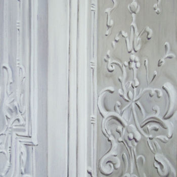 Painting titled "Musée Jacquemart An…" by Dominika Lehocka, Original Artwork, Oil Mounted on Wood Stretcher frame