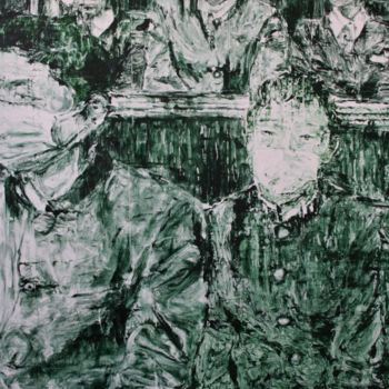 Painting titled "CHINESE STUDENTS" by Dominique Barreau, Original Artwork