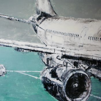 Картина под названием "SERIE AIRPORT" - Dominique Barreau, Подлинное произведение искусства