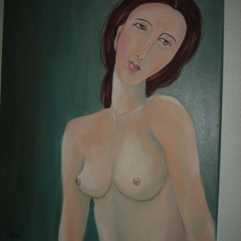 Peinture intitulée "nu femme 19" par Dominique Champoussin, Œuvre d'art originale