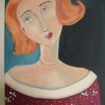 Peinture intitulée "femme 17" par Dominique Champoussin, Œuvre d'art originale, Acrylique