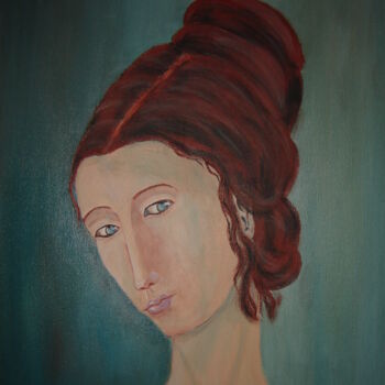Painting titled "femme 15" by Dominique Champoussin, Original Artwork, Acrylic
