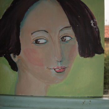 Malerei mit dem Titel "femme 13" von Dominique Champoussin, Original-Kunstwerk, Acryl