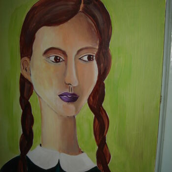 Peinture intitulée "femme 10" par Dominique Champoussin, Œuvre d'art originale, Huile