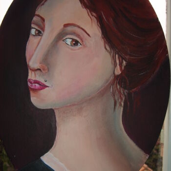 Peinture intitulée "femme 9" par Dominique Champoussin, Œuvre d'art originale, Huile