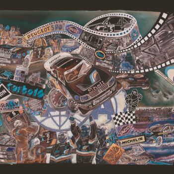 Obrazy i ryciny zatytułowany „205 Turbo” autorstwa Dominique Chapuis, Oryginalna praca, Akwarela
