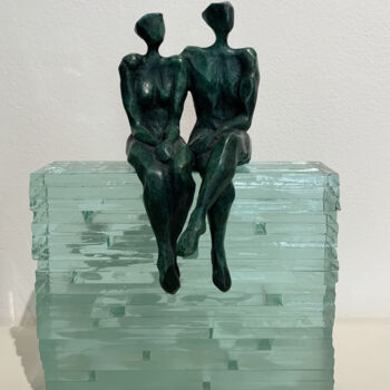 Sculpture titled "Demain" by Dominique Dardek, Original Artwork, Bronze