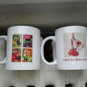 Arte digitale intitolato "mug : cru du Beaujo…" da Dominique De Roo, Opera d'arte originale