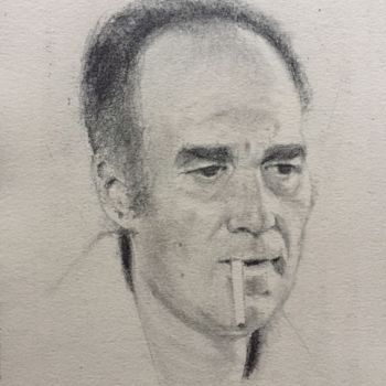 제목이 "Portrait de Michel…"인 그림 Dominique Dève로, 원작, 연필