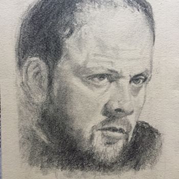 Dessin intitulée "Portrait de Grégory…" par Dominique Dève, Œuvre d'art originale, Crayon