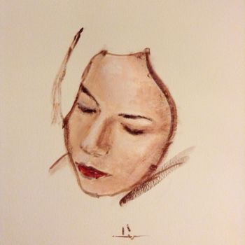 Peinture intitulée "Portrait of Jessy" par Dominique Dève, Œuvre d'art originale, Acrylique
