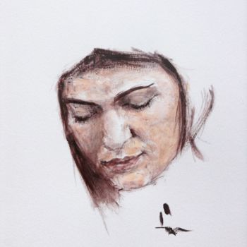 绘画 标题为“Simple portrait” 由Dominique Dève, 原创艺术品, 丙烯
