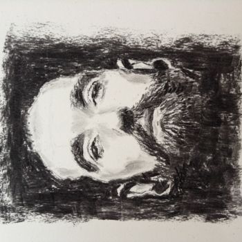 Drawing titled "Portrait of Sébasti…" by Dominique Dève, Original Artwork, Charcoal