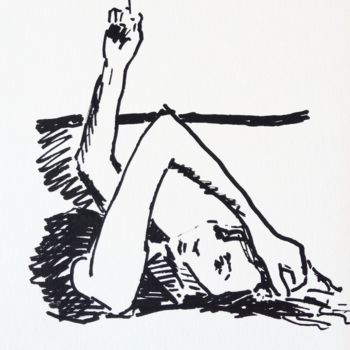 Desenho intitulada "Quick Sketch 2" por Dominique Dève, Obras de arte originais, Marcador
