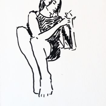 Drawing titled "Quick Sketch 3" by Dominique Dève, Original Artwork, Marker