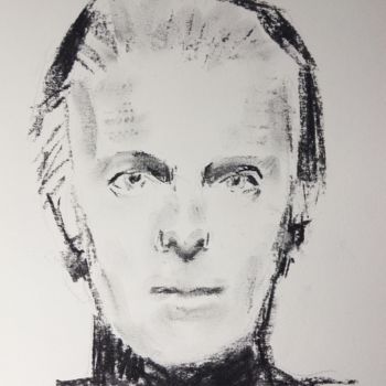 Drawing titled "Tribute to Givenchy" by Dominique Dève, Original Artwork, Charcoal