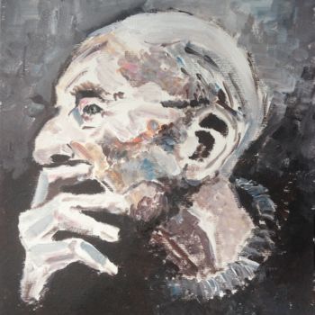 제목이 "Old Man"인 미술작품 Dominique Dève로, 원작, 아크릴