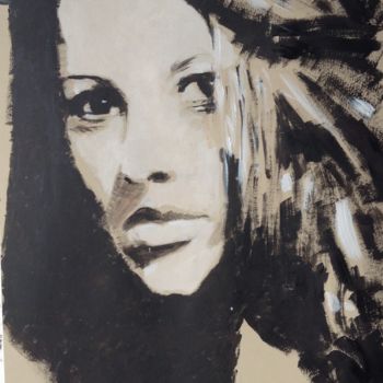 Painting titled "Angelina 4" by Dominique Dève, Original Artwork, Acrylic