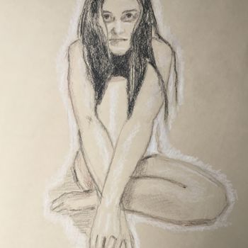 "pose 1" başlıklı Resim Dominique Dève tarafından, Orijinal sanat, Kalem