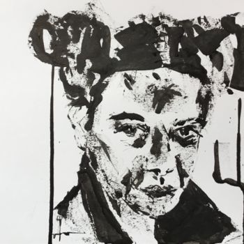 Painting titled "Mickey" by Dominique Dève, Original Artwork, Ink