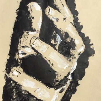 Painting titled "Hand Study" by Dominique Dève, Original Artwork, Acrylic